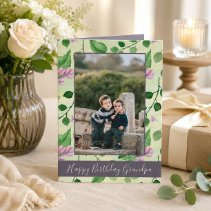 Alles Gute zum Geburtstag Opa Blumen Foto Karte