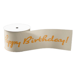 Alles Gute zum Geburtstag! Orange Lässig Script Ripsband