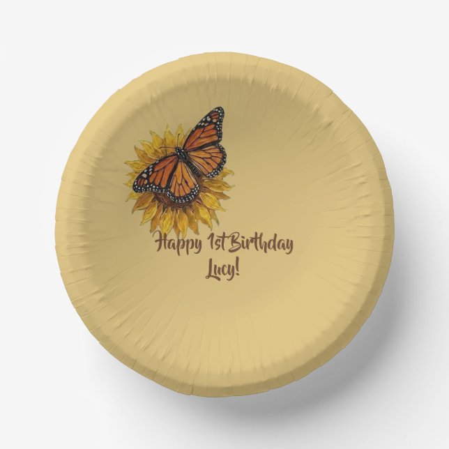 Alles Gute zum Geburtstag Pappteller (Vorderseite)