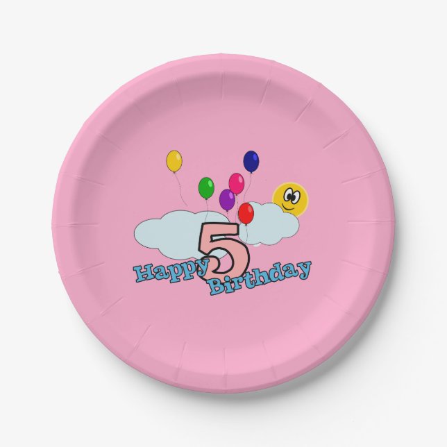 Alles Gute zum Geburtstag Pappteller (Vorderseite)