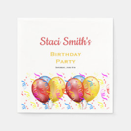Alles Gute zum Geburtstag Party mit Balloons Serviette