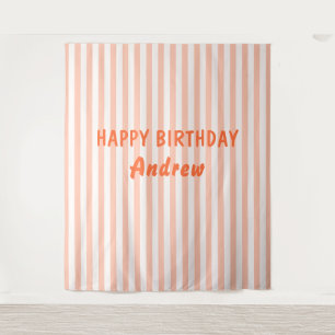 Alles Gute zum Geburtstag Personalisiertes Banner Wandteppich