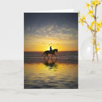 Alles Gute zum Geburtstag - Pferd und Rider Beach