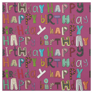 Alles Gute zum Geburtstag Pink Stoff