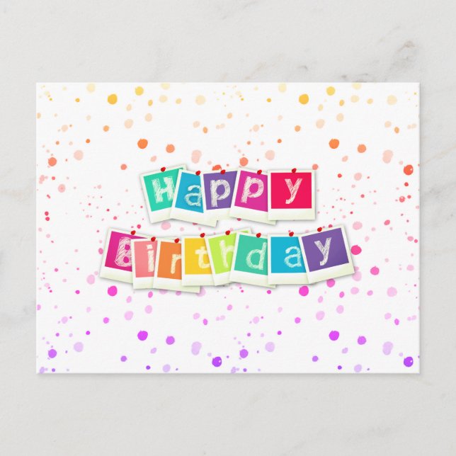 Alles Gute zum Geburtstag Postkarte (Vorderseite)