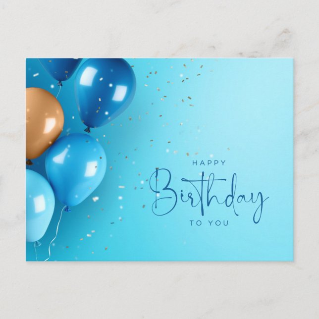 Alles Gute zum Geburtstag Postkarte (Vorderseite)