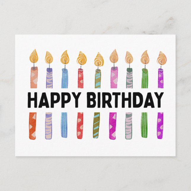 ALLES GUTE ZUM GEBURTSTAG POSTKARTE (Vorderseite)