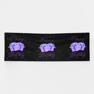 Alles Gute zum Geburtstag Pretty Purple 4x12 Vinyl Banner