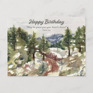 Alles Gute zum Geburtstag Psalm 20 Schrift Bibel W Postkarte