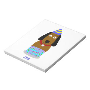 Alles Gute zum Geburtstag Pup Notepad (14 cm x 15, Notizblock