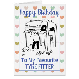 Alles Gute zum Geburtstag Reifenmonteur