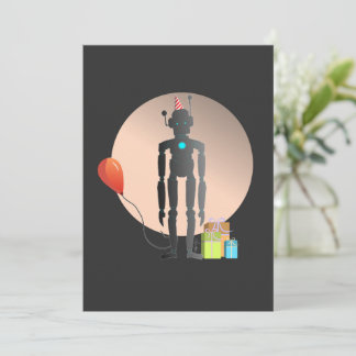 Alles Gute zum Geburtstag Roboter Einladung