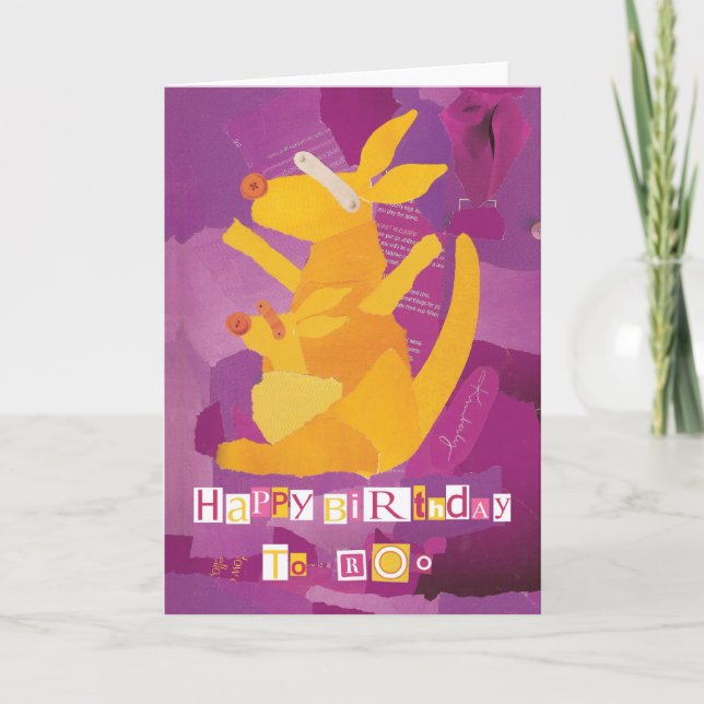 Alles Gute zum Geburtstag - Roo Grußkarte Karte (Vorderseite)