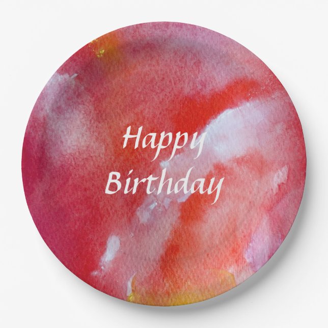 Alles Gute zum Geburtstag Rosa Teller (Vorderseite)