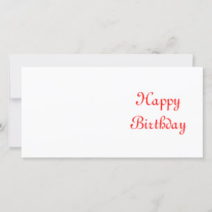 Alles Gute zum Geburtstag. Rot und Weiß. Custom