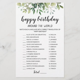 Alles Gute zum Geburtstag rund um die Welt