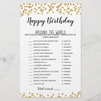 Alles Gute zum Geburtstag rund um die Welt Geburts
