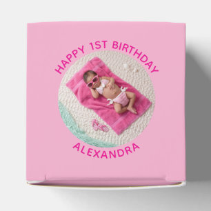 Alles Gute zum Geburtstag Runde Foto Pink Geschenkschachtel