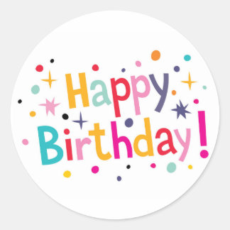 Alles Gute zum Geburtstag! Runder Aufkleber