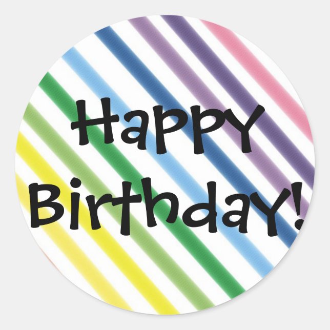 Alles Gute zum Geburtstag! Runder Aufkleber (Vorderseite)