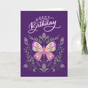 Alles Gute zum Geburtstag Schmetterlingskarte Karte