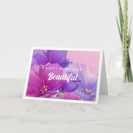 Alles Gute zum Geburtstag, schön. Blume Karte