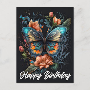 Alles Gute zum Geburtstag   Schöner Schmetterling Postkarte