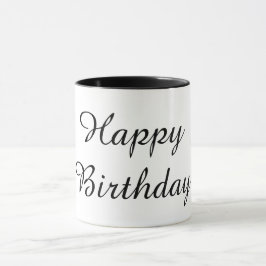 Alles Gute zum Geburtstag schwarze Farbe Tasse