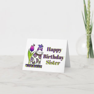 Alles Gute zum Geburtstag Schwester - Karte