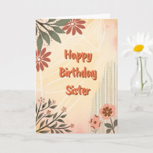 Alles Gute zum Geburtstag Schwester Karte