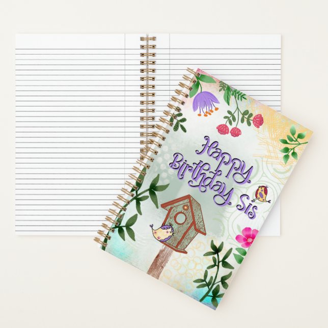 Alles Gute zum Geburtstag Schwester Notizbuch (Innen)