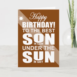 Alles Gute zum Geburtstag Schwiegersohn Karte