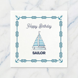 Alles Gute zum Geburtstag Seemann Serviette