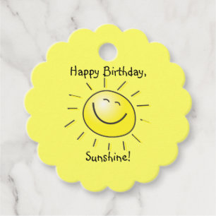 Alles Gute zum Geburtstag, Sonnenschein! Geschenkanhänger