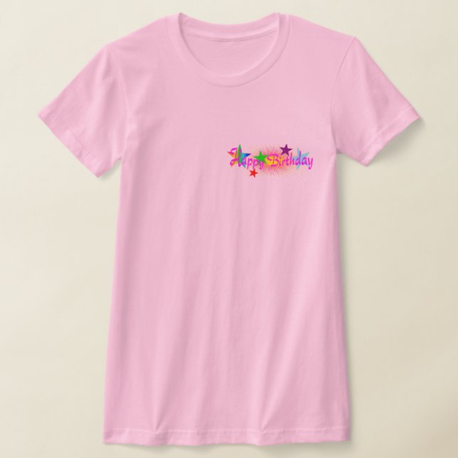 Alles Gute zum Geburtstag & Sterne - T-Shirt (Ablage )