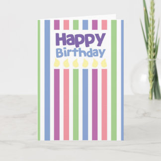 Alles Gute zum Geburtstag stripey Karte