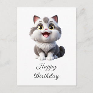 Alles Gute zum Geburtstag Süße Lustige Katze Postkarte