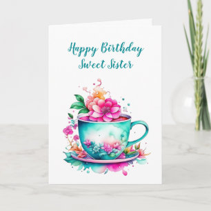 Alles Gute zum Geburtstag süße Schwester Karte