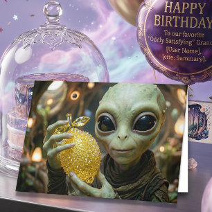 Alles Gute zum Geburtstag! Süßer Außerirdischer un Karte