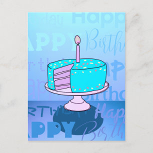 Alles Gute zum Geburtstag Torte Postkarte