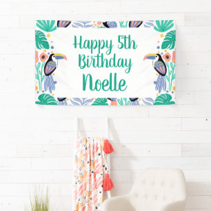 Alles Gute zum Geburtstag! Tropischer Toucan Bird Banner
