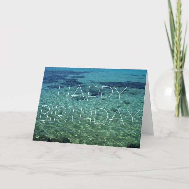 Alles Gute zum Geburtstag - tropisches Paradies - Karte (Vorderseite)