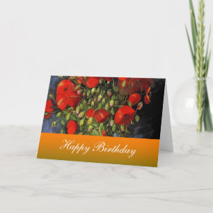 Alles Gute zum Geburtstag, Van Gogh, Red Poppies Karte