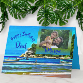 Alles Gute zum Geburtstag Vater Fischerboote 0346 Karte