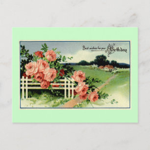 "Alles Gute zum Geburtstag" Vintage Postkarte