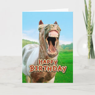 Alles Gute zum Geburtstag vom glücklichen Pferd Karte