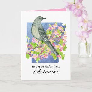 Alles Gute zum Geburtstag von Arkansas Spottdrosse Karte