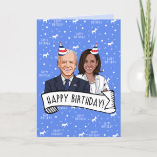 Alles Gute zum Geburtstag von Biden Harris Karte