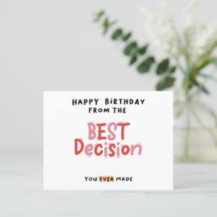 Alles Gute zum Geburtstag von der besten Entscheid Postkarte