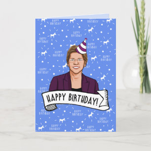 Alles Gute zum Geburtstag von Elizabeth Warren Karte